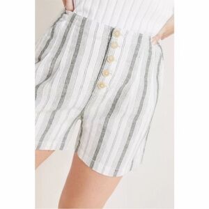 Anthropologie Linen Blend Striped Shorts Size 0 C33